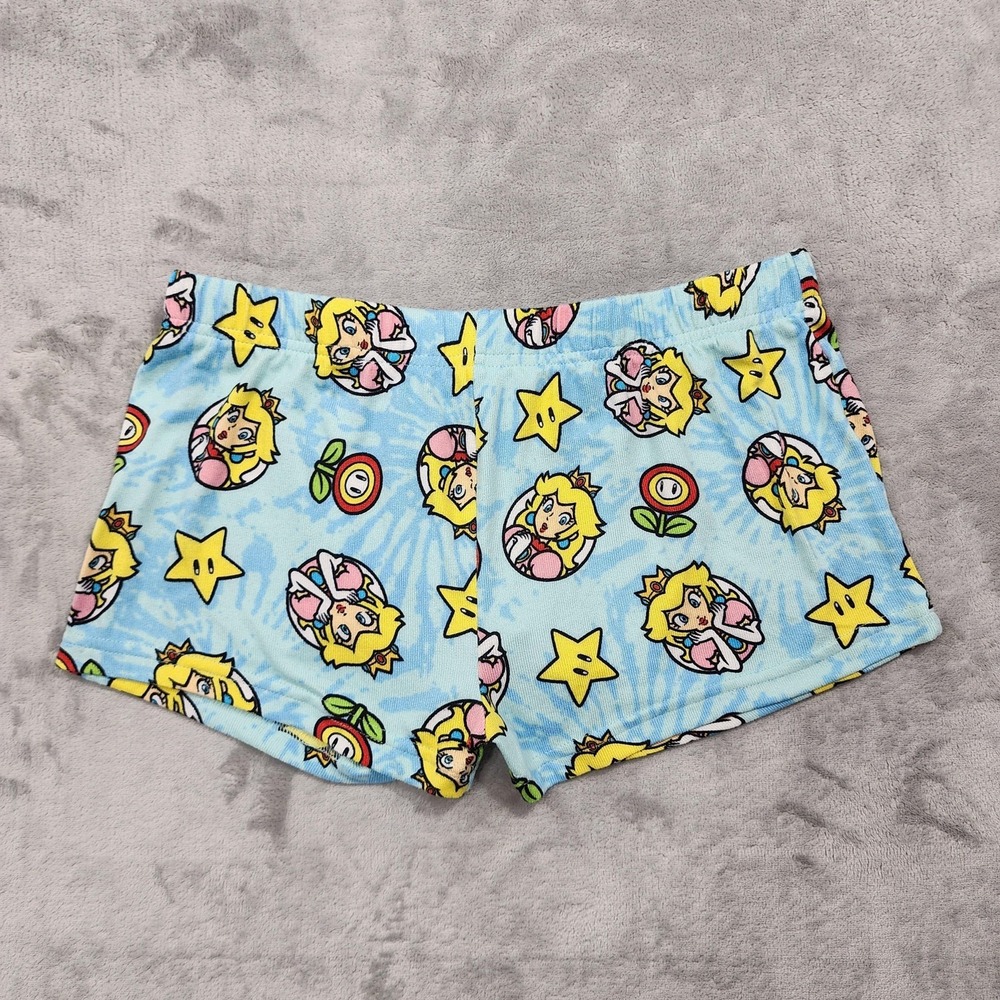 Super Mario Shorts Womens M Multicolor Graphic Pull On Nintendo Gaming Casual